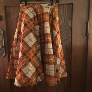Plaid quilted circle skirt